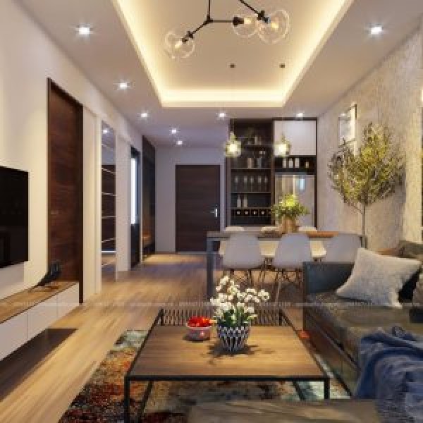 Mê mẩn với mẫu thiết kế nội thất chung cư Phạm Văn Đồng – 70m2